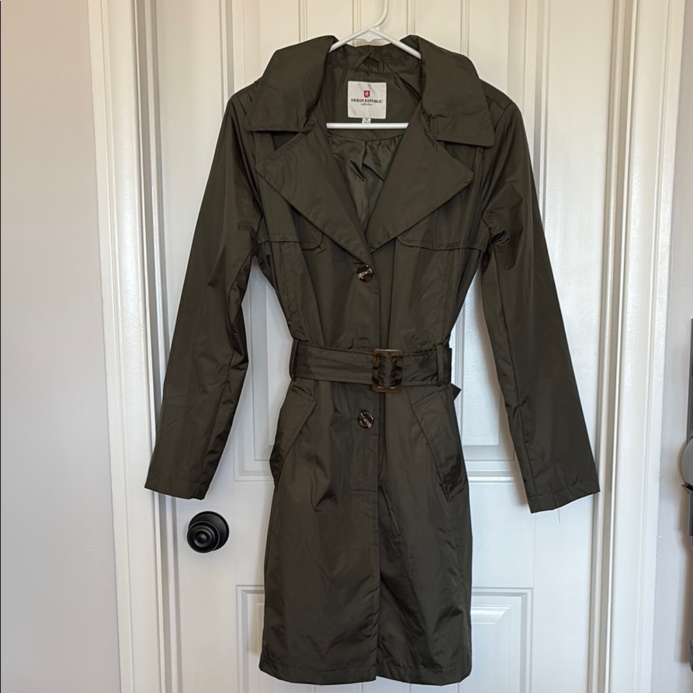 Urban Republic Dark Green Women's Trench Coat